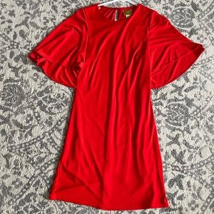 H&M Red Chiffon Dress